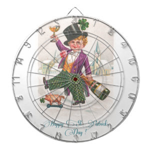 Jeu De Fléchettes Vintage Happy Jour de la Saint Patrick Shamrock Ch