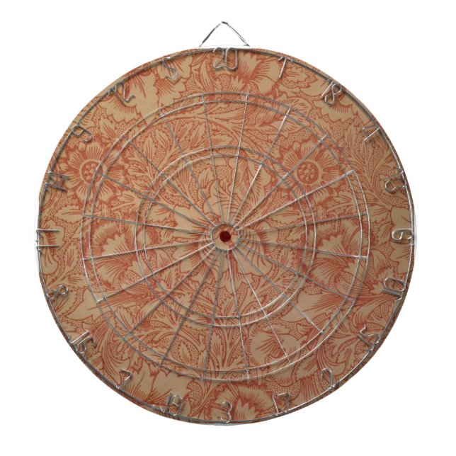 Jeu De Fléchettes William Morris Fleur de pavot rose Floral (Devant)