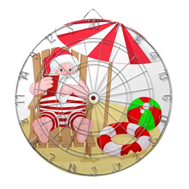 Jeu De Fléchettes xmas beach santa claus (Devant)