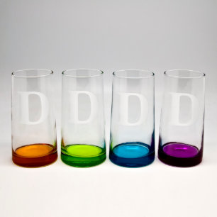 Jeu de Glacières de verre personnalisé couleur de 