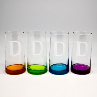 Jeu de Glacières de verre personnalisé couleur de 