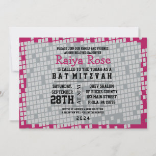 JEU DE JEUX Bat mitzvah NUMÉRIQUE Invitation