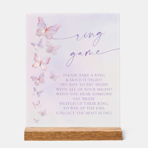 Jeu de l'anneau de douche nuptiale Papillon