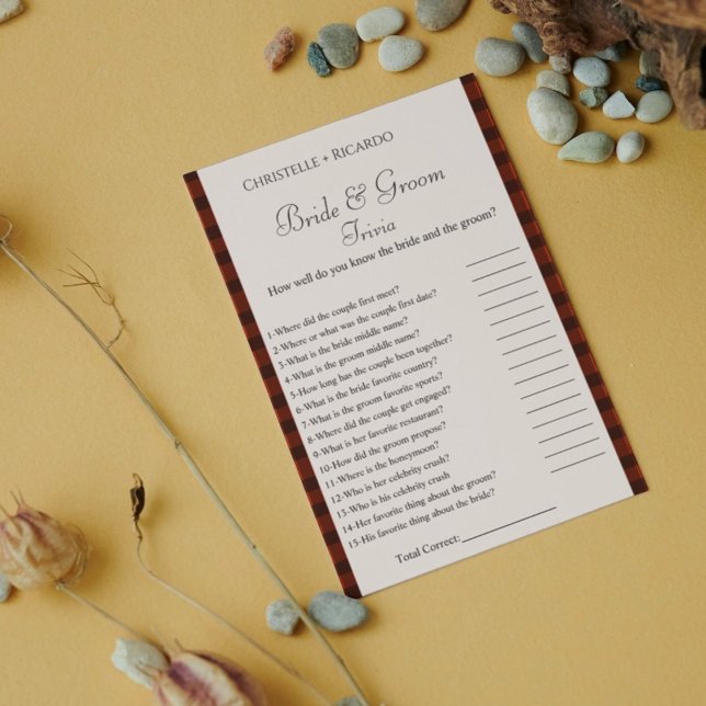 Jeu de mariée d'hiver trivia carte de jeu de douch (Créateur téléchargé)