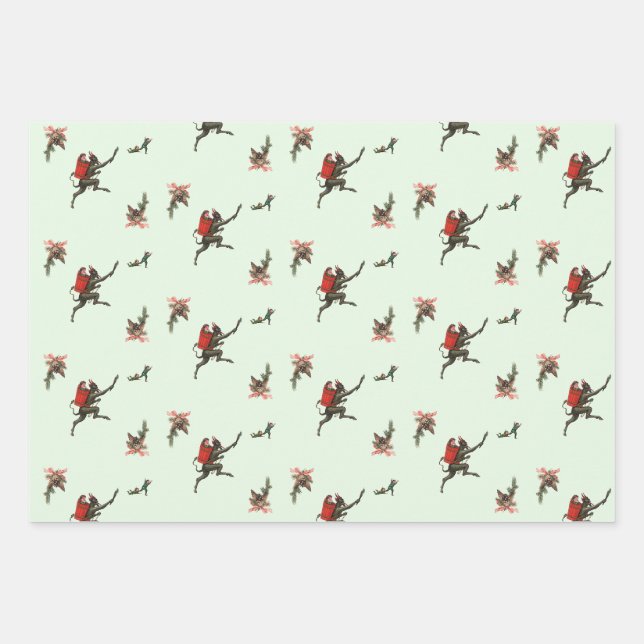 Jeu de papier d'enrobage Krampus 1 (Devant)