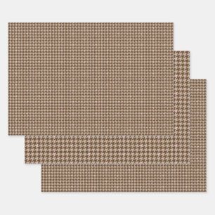 Jeu de papier d'enveloppement Brown et Rose Gold H