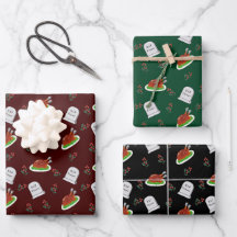 Jeu de papier d'enveloppement de Noël de la Turqui