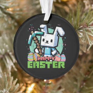Jeu de pixels de lapin de Pâques heureux 