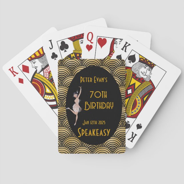 Jeu de poker d'anniversaire de Speakeasy Roaring 2 (dos)