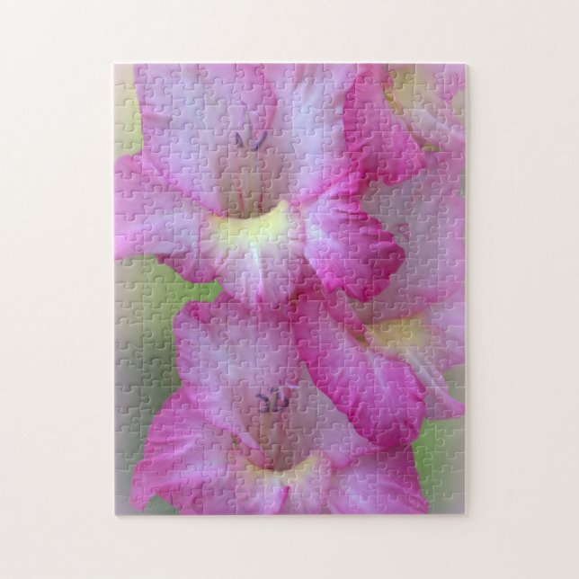 Jeu de Puzzle Fleurs Roses (Vertical)