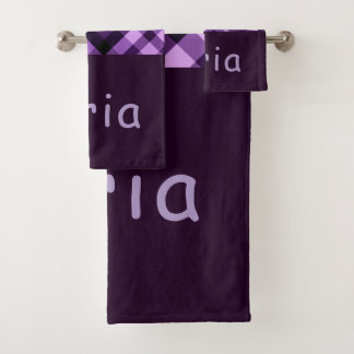 Jeu de serviettes de bain en plastique violet de p