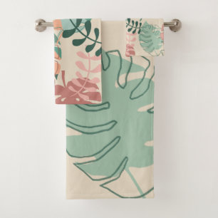 Jeu de serviettes de bain moderne Boho Chic Tropic