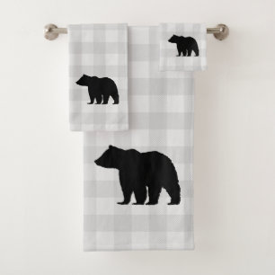 Jeu de serviettes de bain Motif de contrôle de bis