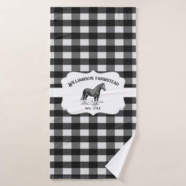 Jeu de serviettes de bain pour chevaux de la ferme (Serviette de bain)