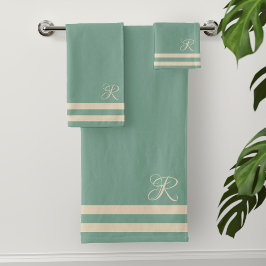 Jeu de serviettes de bain turquoise moderne