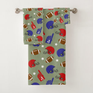 Jeu de serviettes de motif de sport de football à 