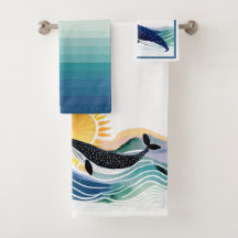 Jeu de serviettes personnalisables Blissful Waves