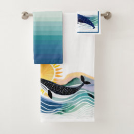 Jeu de serviettes personnalisables Blissful Waves