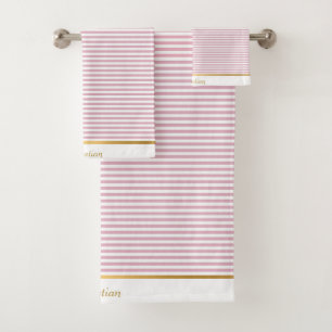 JEU DE SERVIETTES TRIM STRIPEES BLANC JOLIMENT ROS