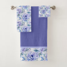 Jeu de serviettes violet Lavender Peonies