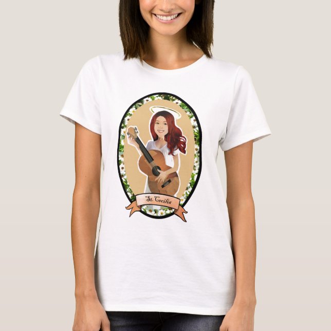 Jeu de St Cecilia pour nous T-shirt de dames (Devant)