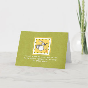 Jeu de tambours Happy Spring Dance Carte de voeux