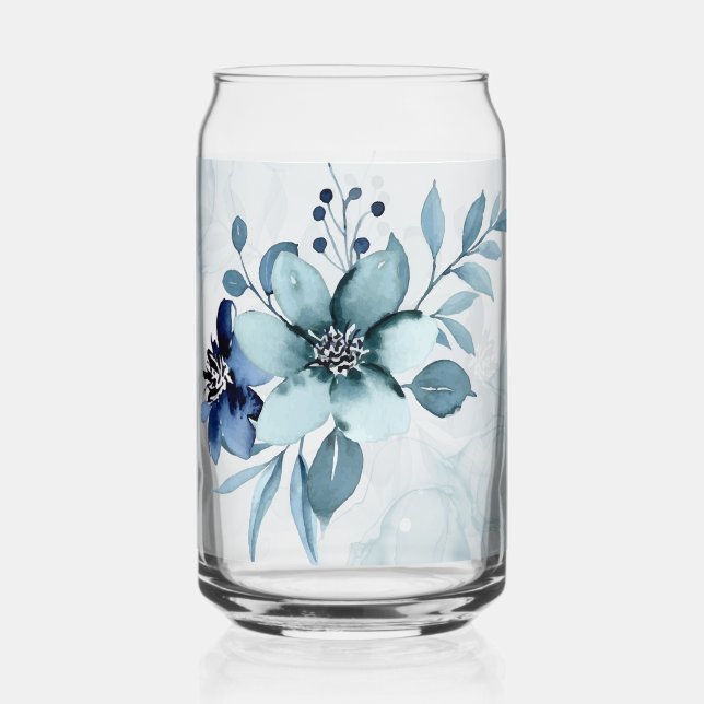 Jeu de Verre Floral Bleu 4 Can (Verso)