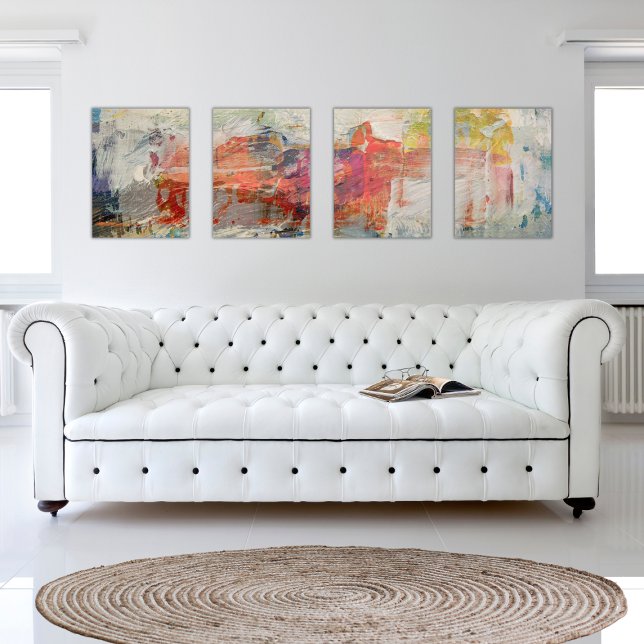 Jeu d'impression à quatre pièces Abstrait pâle (Créateur téléchargé)