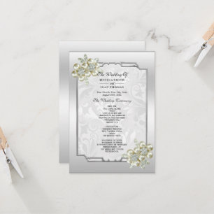Jeu floral classique, programme de mariage encadré
