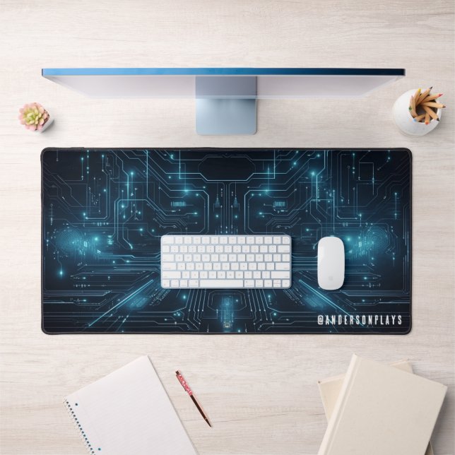 Jeu futuriste bleu personnalisé (Bureau 1)