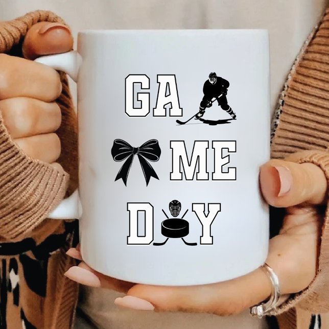 Jeu Jour Hockey Lettres en détresse café Mug (Créateur téléchargé)