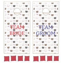 JEU MARIAGE DE L'OURS COUPÉ Ensemble de Cornhole