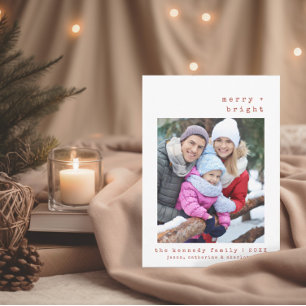 Jeu minimal + Famille brillante Carte de Noël