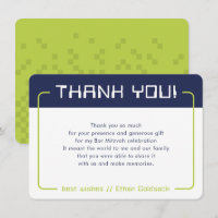 JEU MODERNE MERCI Bar Mitzvah bleu marine Lime