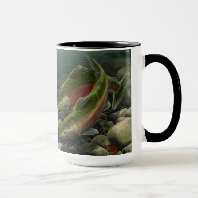 Jeu Pêche Mug Coho Saumon w Bear Cup (Droite)