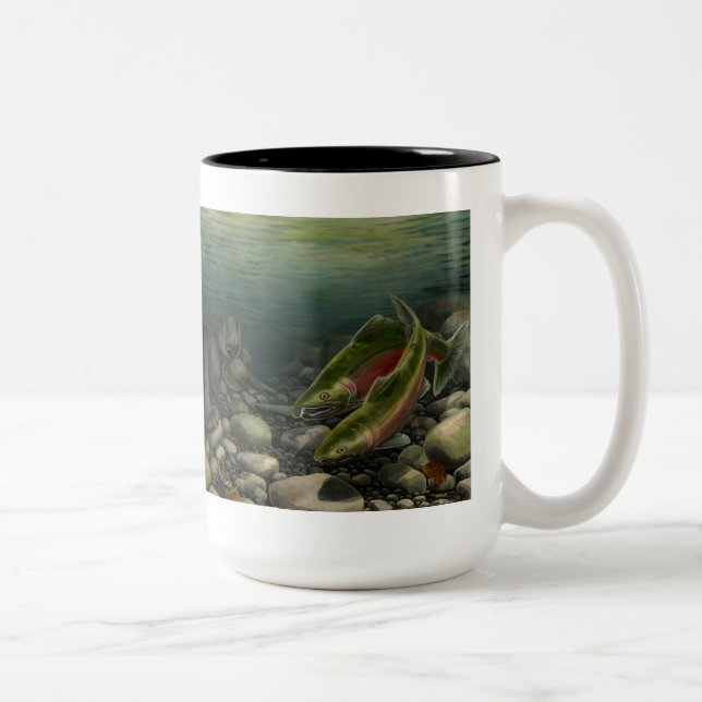 Jeu Pêche Mug Coho Saumon w Bear Cup (Droit)