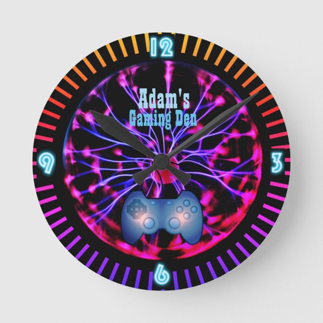 Jeu personnalisable Joueurs DEN Room Horloge Neon (Recto)