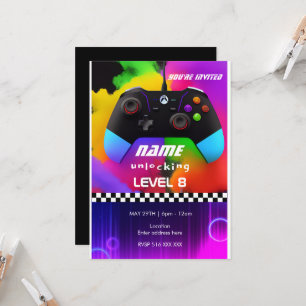 Jeu personnalisé sur invitation d'anniversaire de 