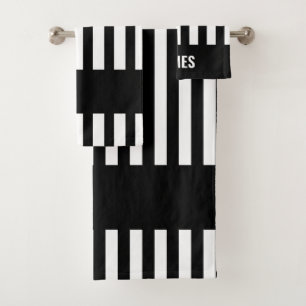 Jeu personnalisé Zebra Stripe Towel