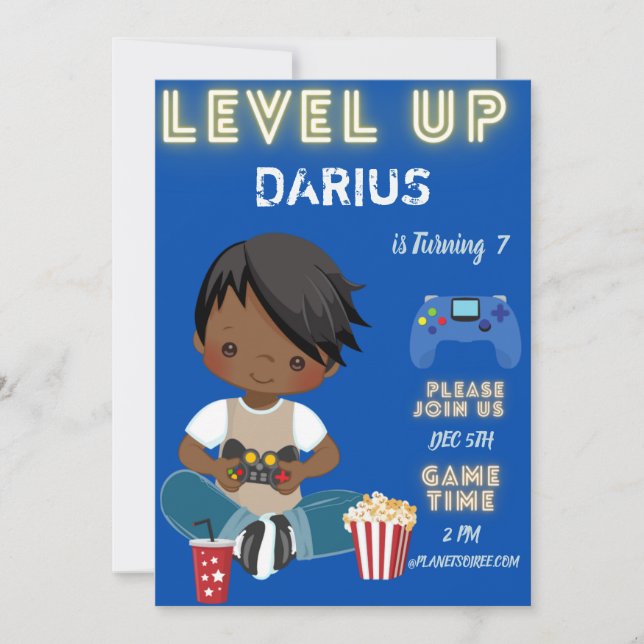 Jeu Sur Invitation Anniversaire Carte (Devant)