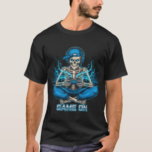 Jeu Sur Skeleton Gamer T-Shirt Jeux vidéo amusan