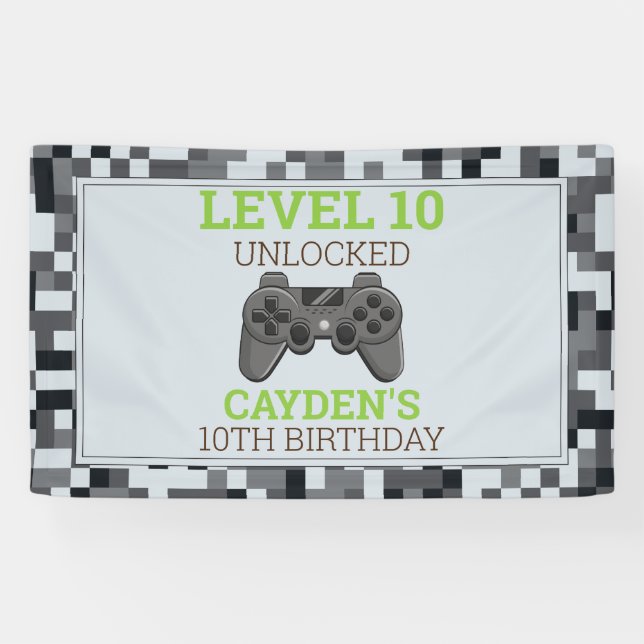 Jeu Vidéo Sur Bannière De Fête Anniversaire (Horizontal)