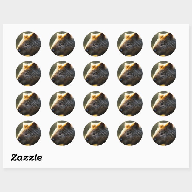 Jeune Australien Wombat, Stickers (Feuille)