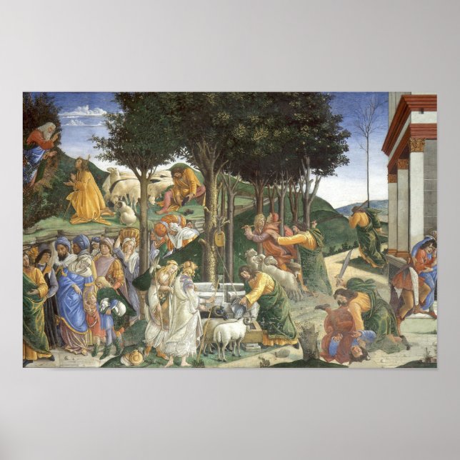 Jeune de Moïse par Botticelli - Poster (Devant)
