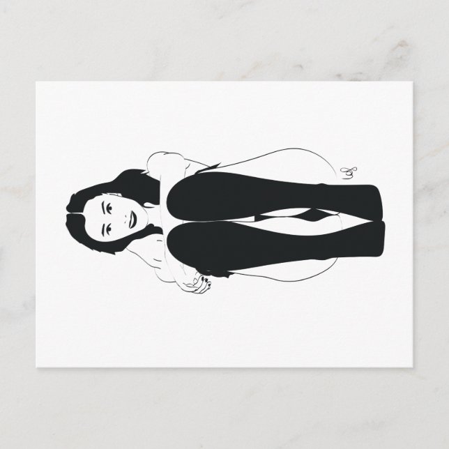 Jeune femme assise postkarte (Vorderseite)