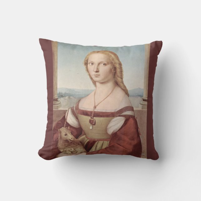 Jeune femme avec le coussin de licorne (Recto)