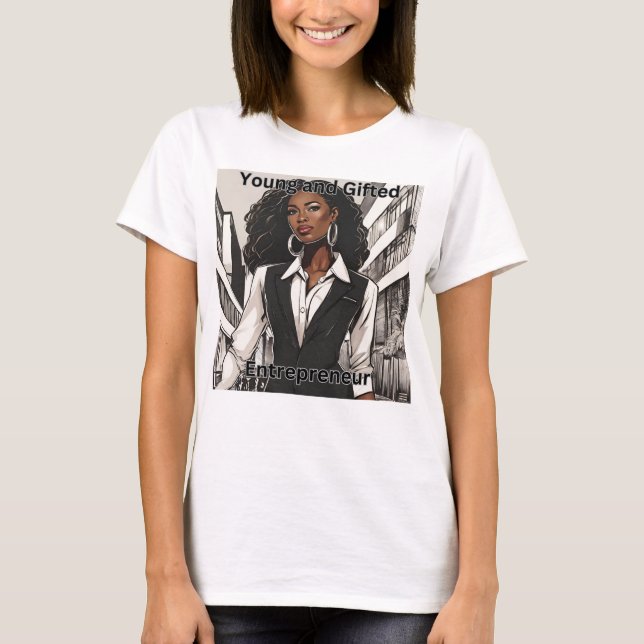 Jeune femme Gifted Entrepreneur entreprise T-shirt (Devant)