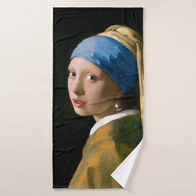 Jeune fille à oreille perle, Johannes Vermeer, 166 (Serviette de bain)