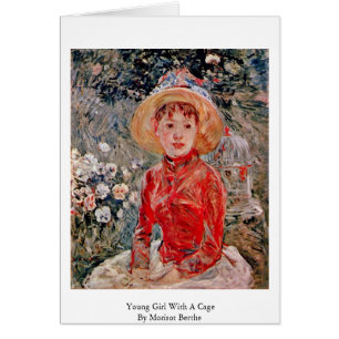 Jeune fille avec une cage par Morisot Berthe