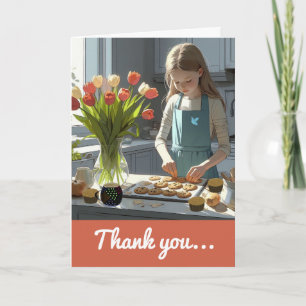 Jeune Fille Boulangère de Cookies Merci